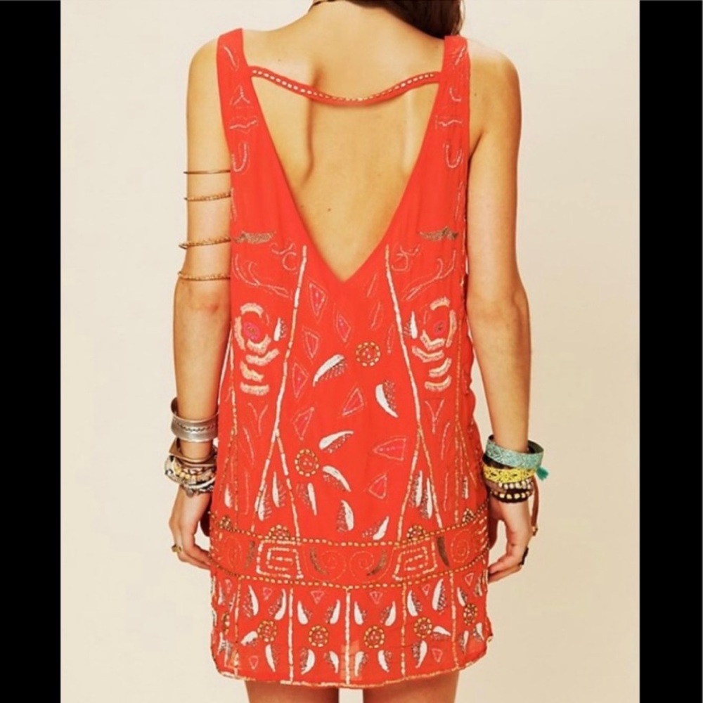 Free People Secret Garden Sequin Shift Dress - Picture 2 of 7